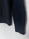 Banana Republic Navy Blue Merino Wool Sweater Sz S V-Neck Shoulder Botton Detail