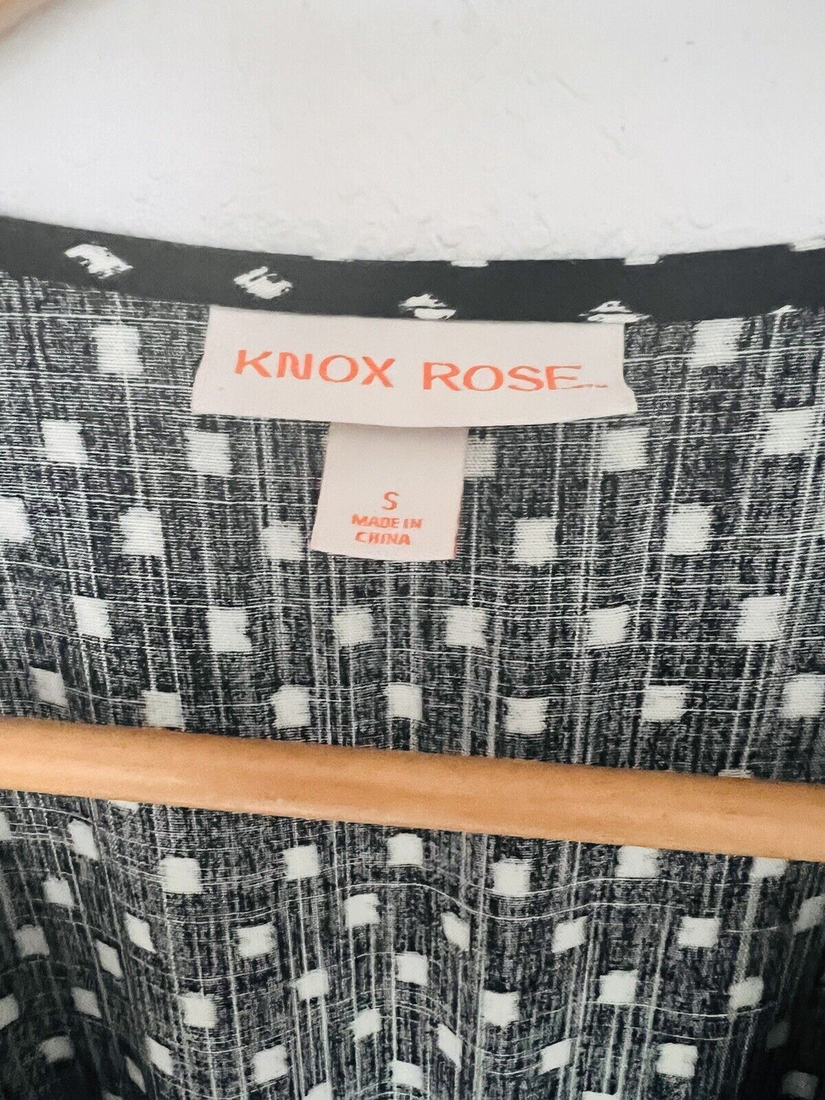 KNOX ROSE Short Sleeve Actual Wrap Dress Sz S Pockets Puff Sleeves Polka Dot