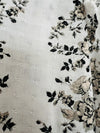 LUCKY BRAND Valentina Cream Floral Top Sz XS Long Sleeve Ruffle Shoulder Detail