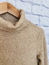 ANN TAYLOR NWT Long Turtleneck Sweater Dress Sz PS Tan Soft Cozy Knit
