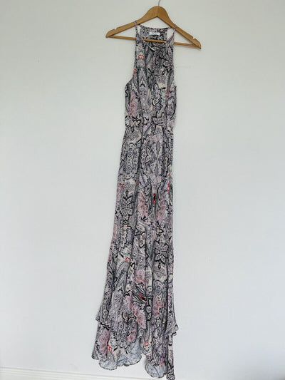 PARKER Paisley Racer Back Maxi Dress in Henna Sz XS Full MSRP $298