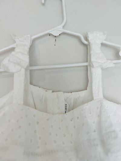 JANIE AND JACK Toddler Girl White Summer Dress Sz 7 Easter Formal Wedding