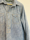 RALPH LAUREN Jeans Company Denim Shirt Sz L Classic Long Sleeve Pullover Boho