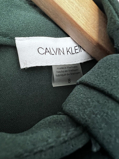 Calvin Klein Dresses Kathryn Long Sleeve A-Line Dress Sz 8P - Green