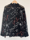 ALLSAINTS Kyra Embroidered Blouse Sz M Black Lightweight Sheer Button Down