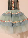 REVELATION DANCEWEAR Floral Ballet Costume Sz S Child Tutu Blue Sage