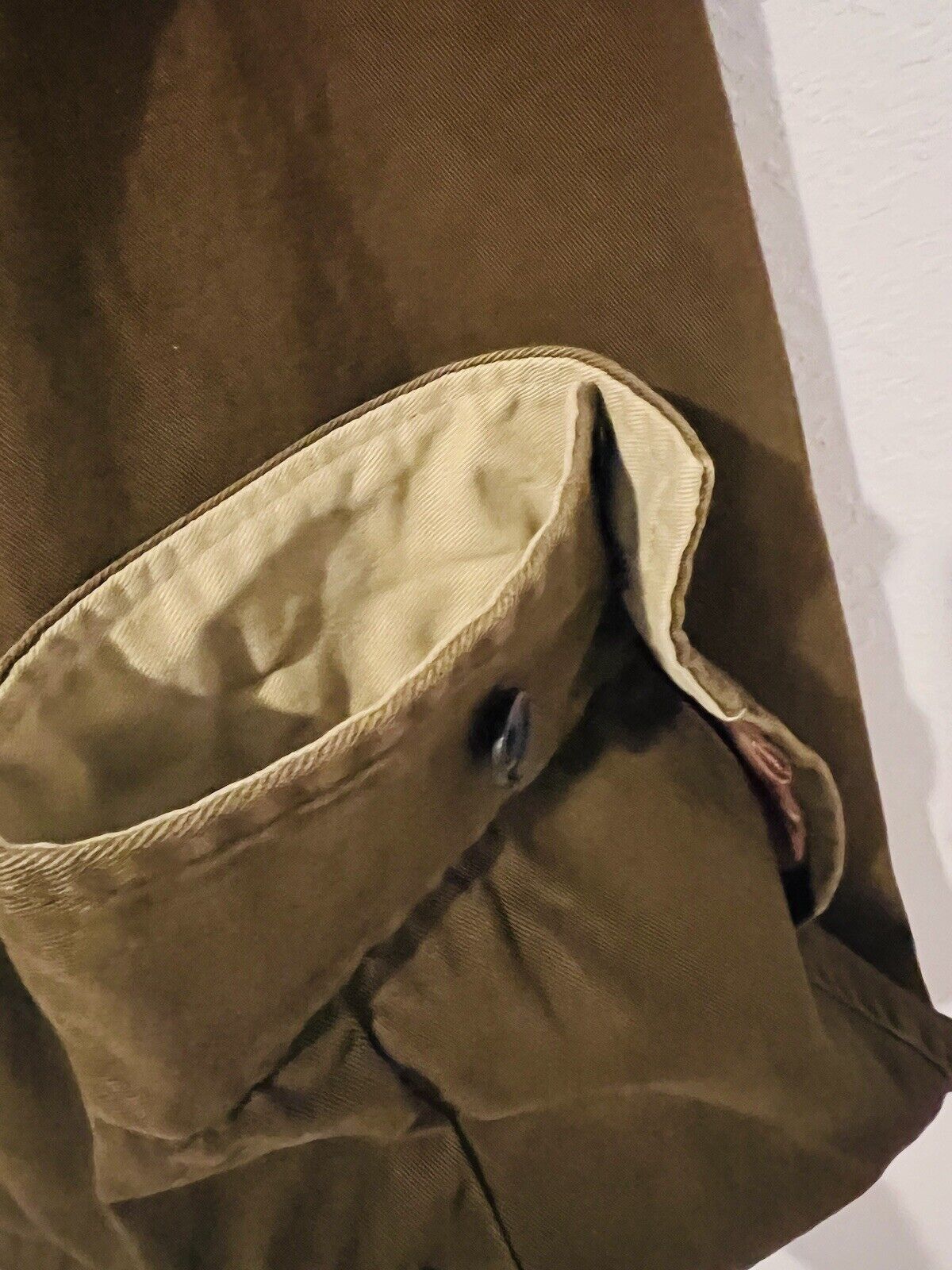 AMERICAN LIVING Khaki Jacket Size XL Short Zip Plaid Lining