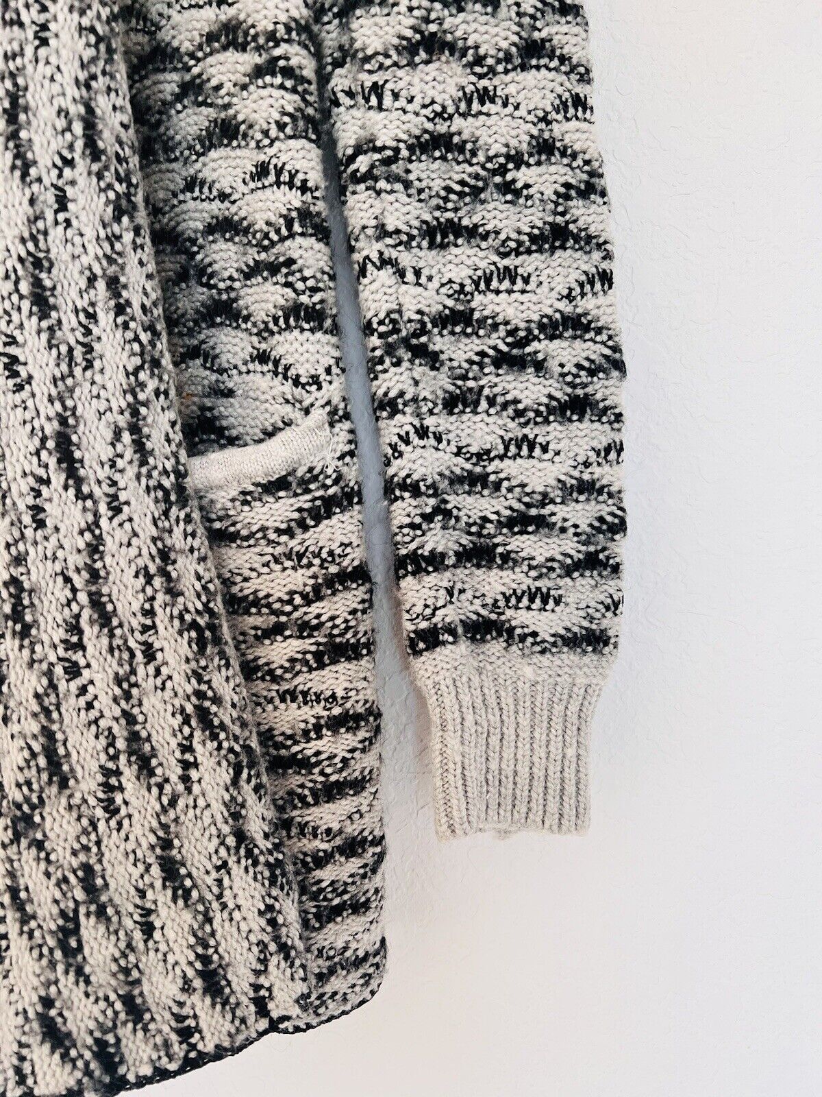 RACHEL ROY Chunky Cardigan Sweater Sz S Waterfall Open Front Heavyweight Pockets