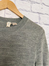 H&M DIVIDED Women’s Sweater Knit Lightweight Peplum Bottom Sz Small Gray