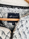 SIMPLY SOUTHERN Fuzzy Sherpa Jacket Sz M Gray Teddy Pullover Cozy 1/4 Zip Coat