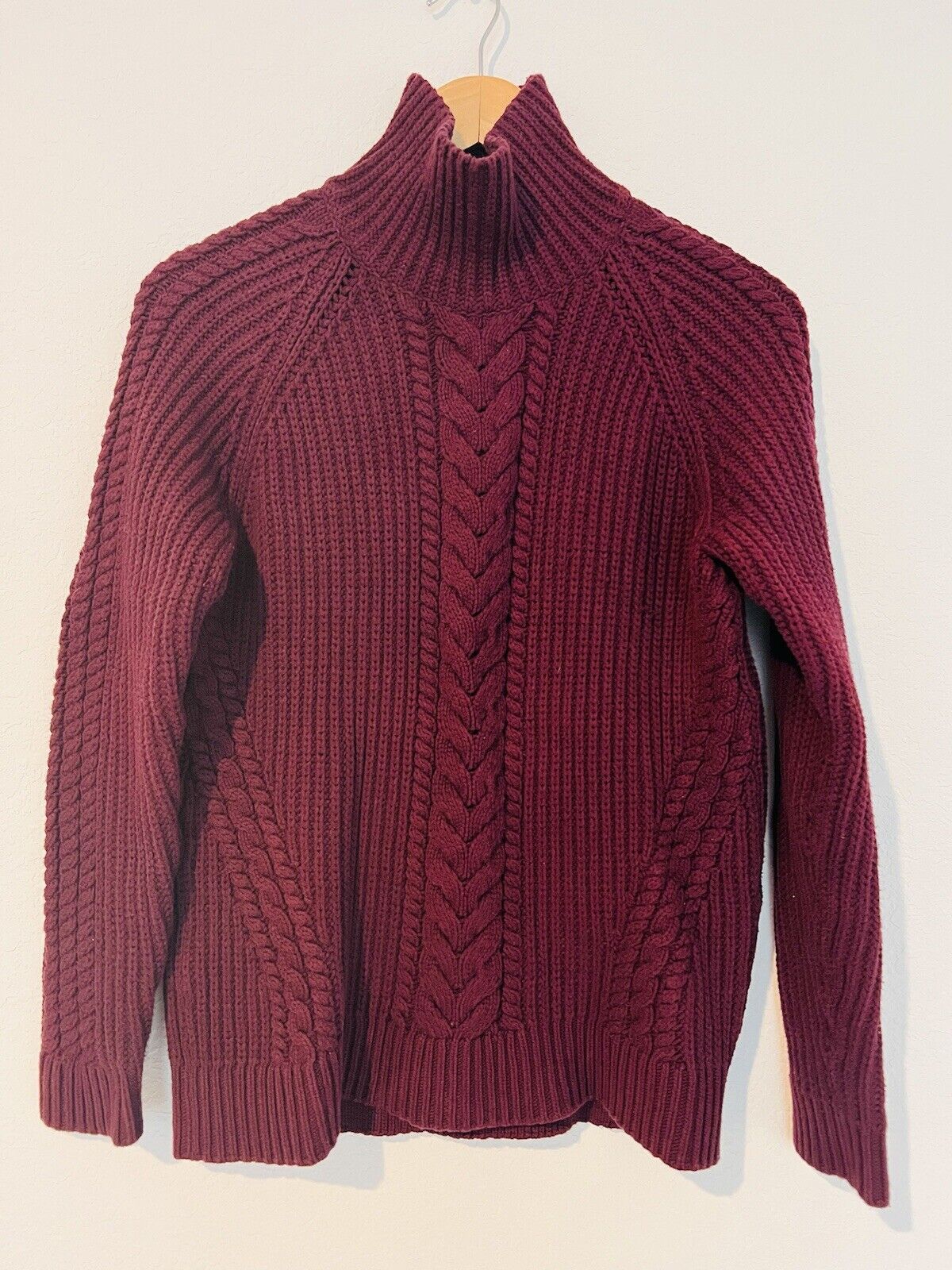 LULULEMON Bring The Cozy Home Cable Knit Oversized Burgundy Sweater