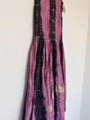 UNBRANDED MIDI Overlay Dress Sz Purple Ruffles Short Sleeves Lined Fairy
