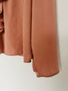 LANE BRYANT Blush Pink Long Sleeve Ruffled Blouse Plus Sz 18 Top Career Office
