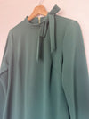 Calvin Klein Dresses Kathryn Long Sleeve A-Line Dress Sz 8P - Green