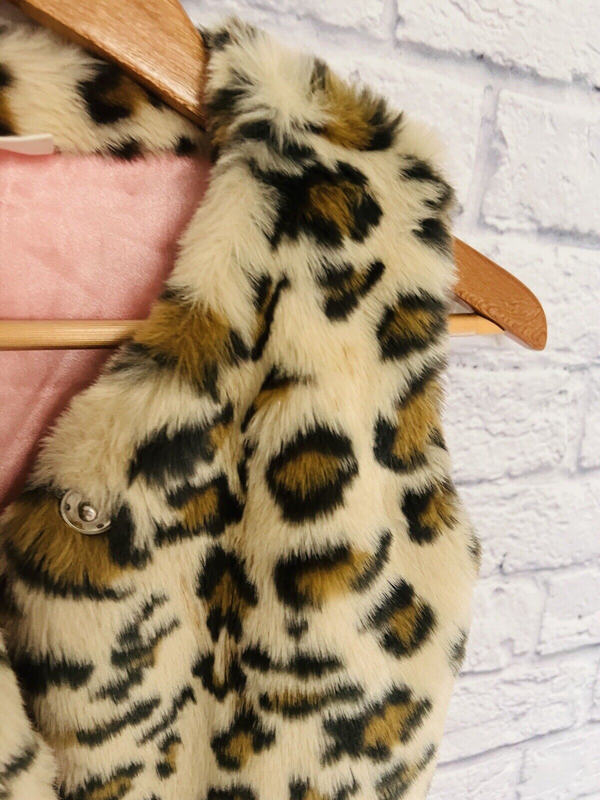 HANNA ANDERSSON Vest  Leopard Faux Fur Animal Print Sz 10 Girls