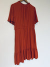 Knox Rose Midi Dress Sz L Pumpkin Spice Burnt Orange Vacation Boho Preppy