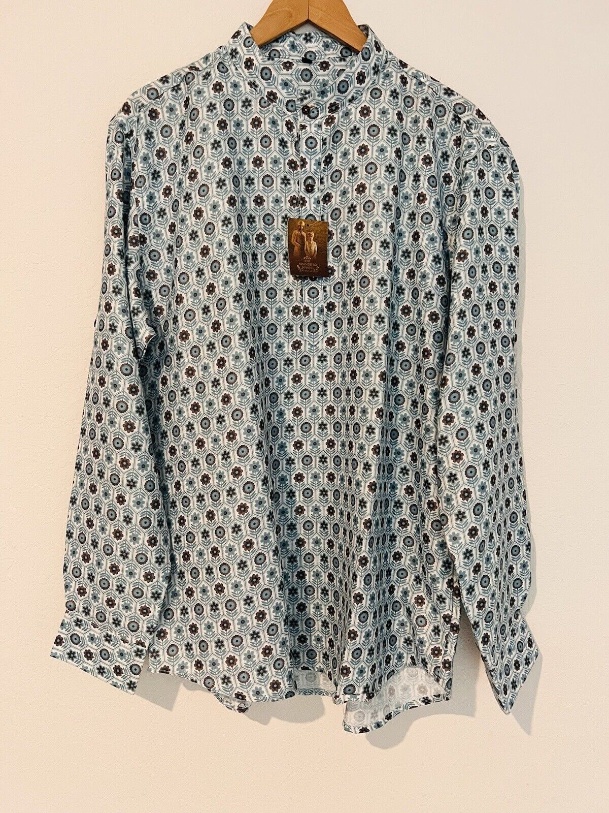 AJAY ARVINDBHAI KHATRI Mens Blue Shirt Sz 46 Indian