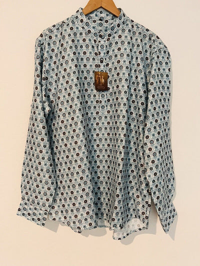AJAY ARVINDBHAI KHATRI Mens Blue Shirt Sz 46 Indian