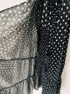 KNOX ROSE Short Sleeve Actual Wrap Dress Sz S Pockets Puff Sleeves Polka Dot