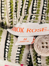 NEW KNOX Rose Hi-Rise Shorts Sz M Beige Floral  Relaxed Fit Button Zip