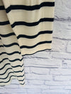 CABI Striped Bistro Tee Shirt Top Black Striped Tunic Sz XL Stretch Soft T-Shirt