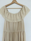 Anna-Kaci OffThe Shoulder Maxi Dress Sz XXL Double Ruffle Stretchy Western Boho
