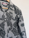 Brooks & Dunn Panhandle Western Shirt Sz XL Pearl Snaps Paisley Velvet Details
