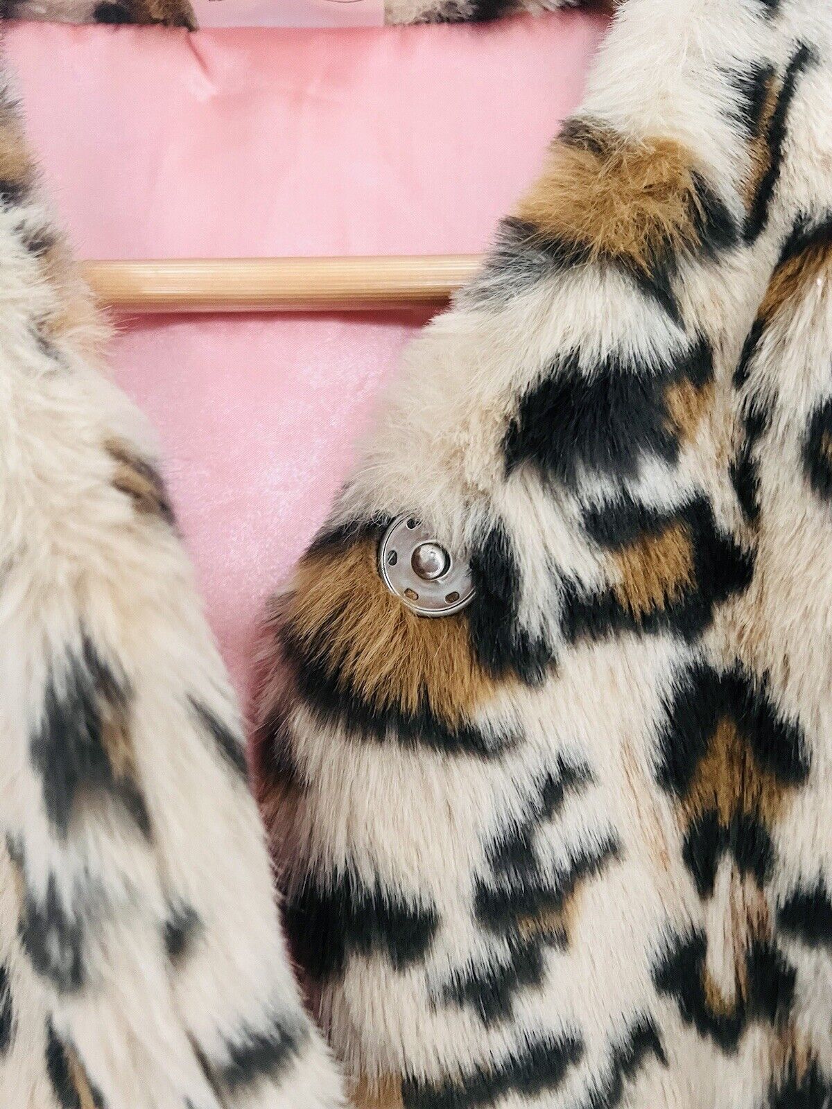 HANNA ANDERSSON Vest  Leopard Faux Fur Animal Print Sz 10 Girls