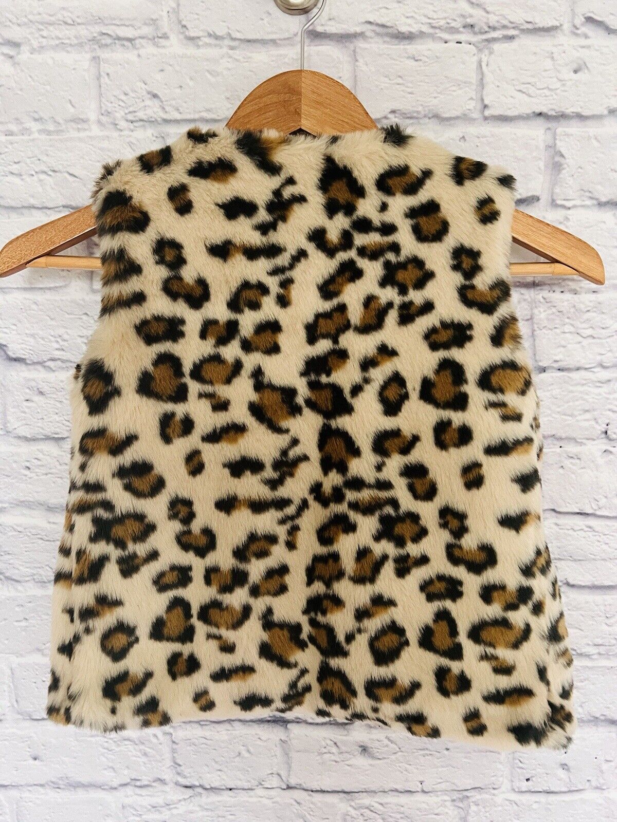HANNA ANDERSSON Vest  Leopard Faux Fur Animal Print Sz 10 Girls