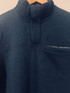 Magellan Mens Campfire Mock Sweater/Jacket Sz M Blue Pullover 1/4 Snap Outdoor