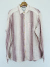 TOMMY BAHAMA Shirt Mens Sz M Relax Striped Long Sleeve Button Up 100% Linen