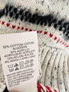 LUCKY BRAND Womens Stripe Fair Isle Cotton & Wool Blend Sweater Sz M Ski