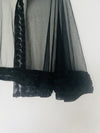 Betsey Johnson Sheer Floral Flower 3D Trim Detail Cape Sz S Whimsigoth