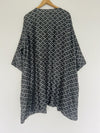FLAX 100% Linen Jacket 2G Shifty Long Duster Gray/Silver Button Jacquard