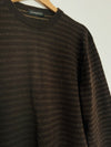 JHANE BARNES 100% Cashmere Sweater Sz M Brown Geometric Stripe Dot