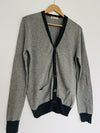 J. CREW Mens Gray Button Cardigan Sz S Cashmere Blend Pockets Grandpa Sweater