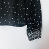 LUCKY BRAND Ditsy Floral Blouse Sz S Long Sleeve Black Smocked Neck Top Boho
