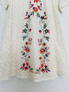 UMGEE Crochet Floral Mini Dress Sz M Ivory Embroidered Cottagecore Boho Western
