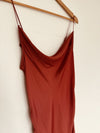 Intimately Free People Slip Dress Sz L Rust Orange Ruche Sides