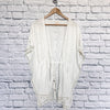 SURF GYPSY Womens Top White Small Eyelet Boho Cottagecore Blouse Cover Up