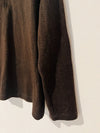 BANANA REPUBLIC Mens 100% Cotton Sweater Sz L 1/4 Zip Pullover Long Sleeve Brown