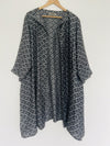 FLAX 100% Linen Jacket 2G Shifty Long Duster Gray/Silver Button Jacquard