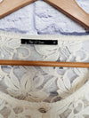 NIC & ZOE Ivory Floral Lace Sweater Sz M Button Long Sleeve Feminine Boho Wester