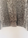 VERA WANG Gray Chunky Sweater Sz XL Cable Knit Long Sleeve Hi-Low Mixed Pattern