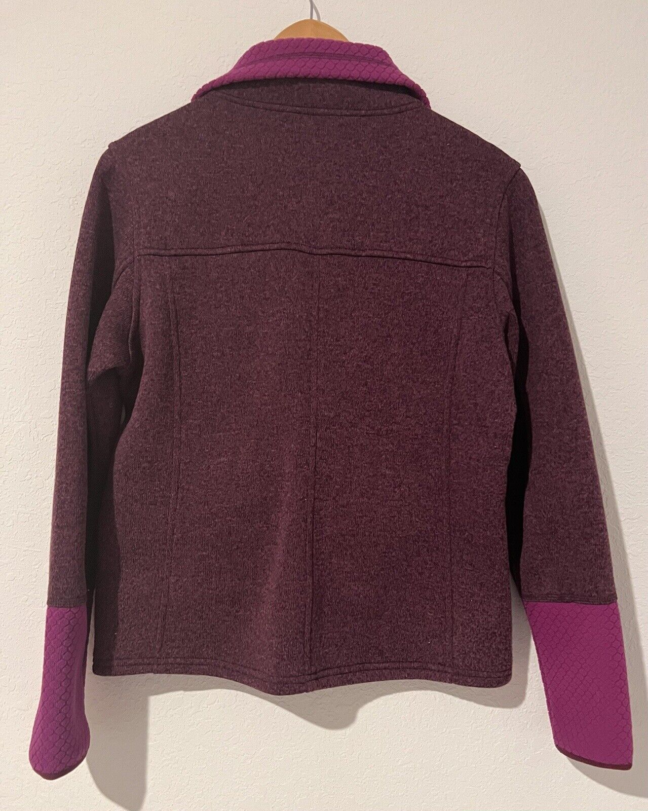 TITLE NINE Womens Purple Collared Jacket/Sweater Sz M Athletic Pullover