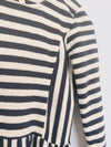 ORANGE CREEK Terry Cloth Dress Sz S Stripped Dark Grey White Pull￼over Pockets