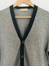 J. CREW Mens Gray Button Cardigan Sz S Cashmere Blend Pockets Grandpa Sweater