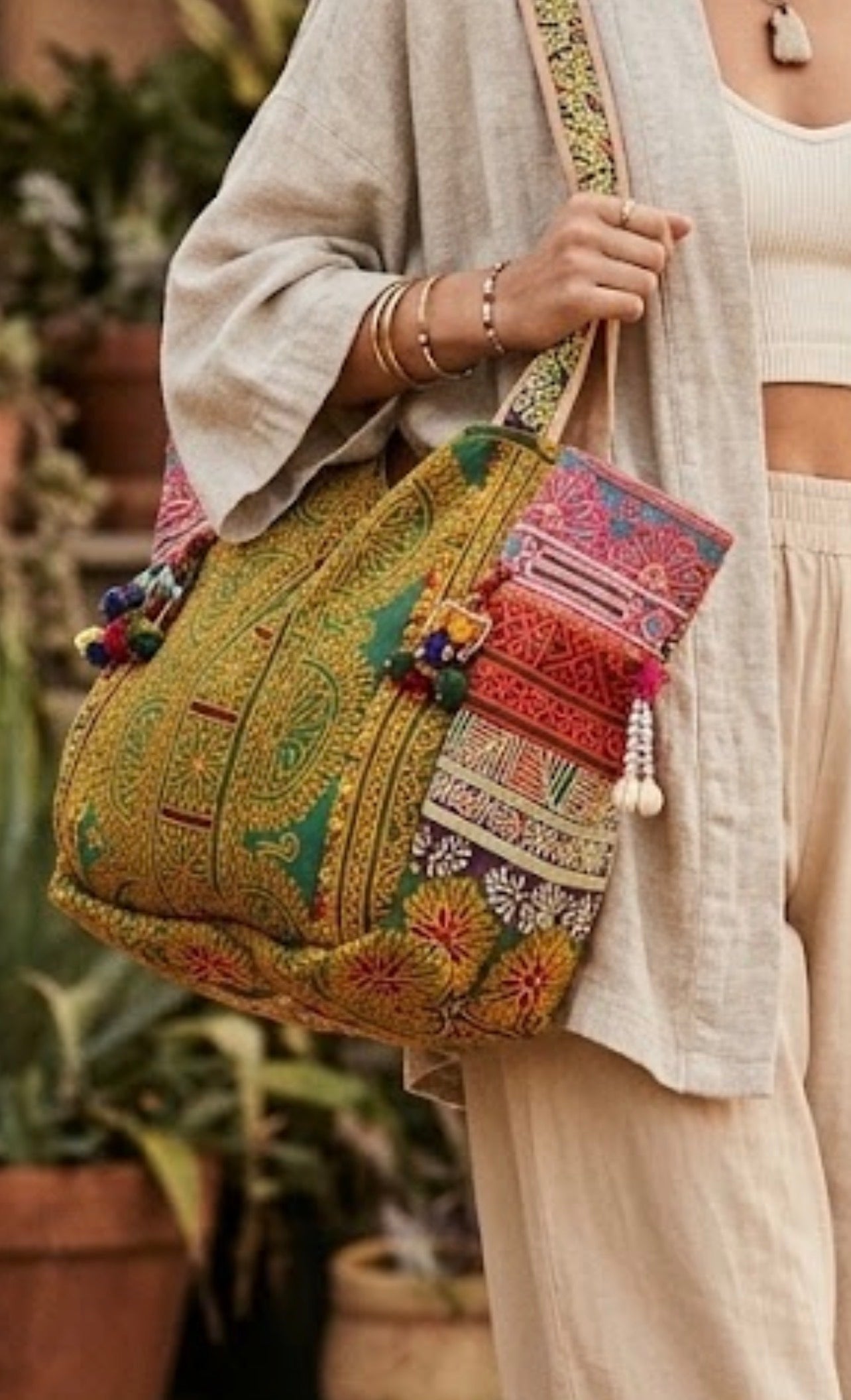 Marigold Grove Embroidered Tote