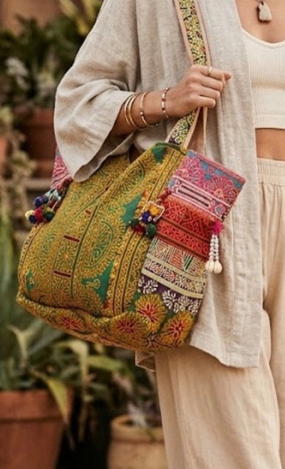 Marigold Grove Embroidered Tote