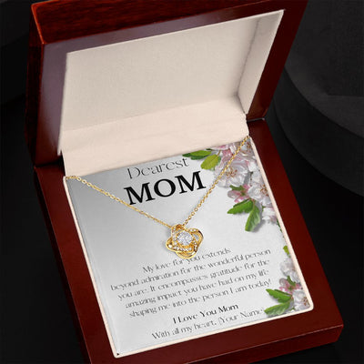 To My Mom Love Knot Necklace
